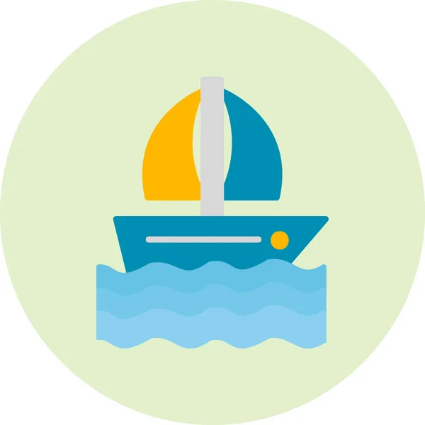 Boat Icon Modern Design Illustration — Stock Vector
