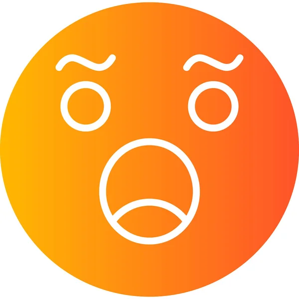 Vectorillustratie Van Shocked Emoji Icoon — Stockvector