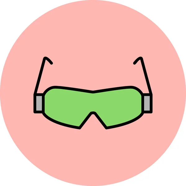 Lunettes Sécurité Icône Glyphe Vectoriel — Image vectorielle