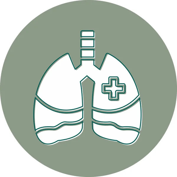 Vector Illustration Lungs Icon — Stock Vector