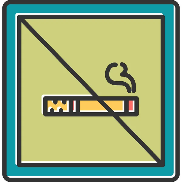 Απομονωμένο Εικονίδιο Καπνίσματος Αφηρημένο Φόντο — Διανυσματικό Αρχείο