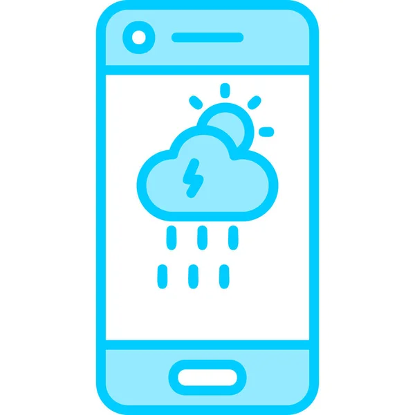 Wetter App Modernes Symbol Vektorillustration — Stockvektor