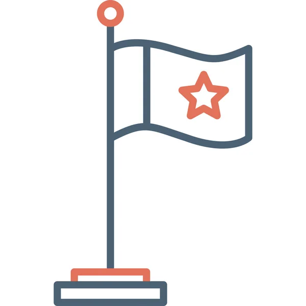 Vlajka Webová Ikona Jednoduchá Ilustrace — Stockový vektor