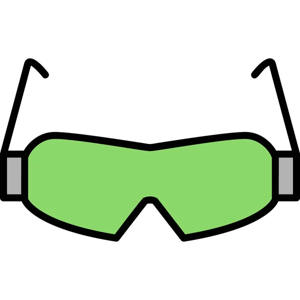 Gafas Seguridad Icono Glifo Vector — Vector de stock