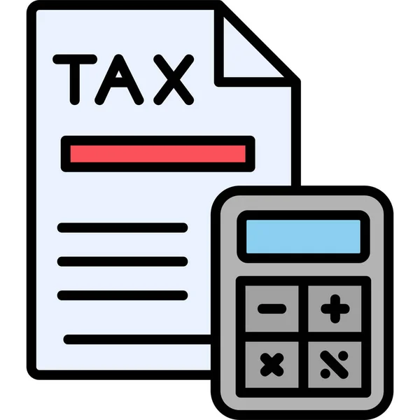 税金計算アイコンベクトルイラスト — ストックベクタ