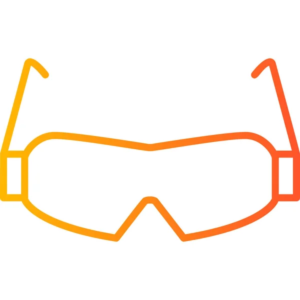 Gafas Seguridad Icono Glifo Vector — Vector de stock