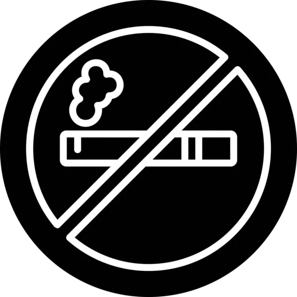 Tilos Dohányzás Egyszerű Illusztráció — Stock Vector
