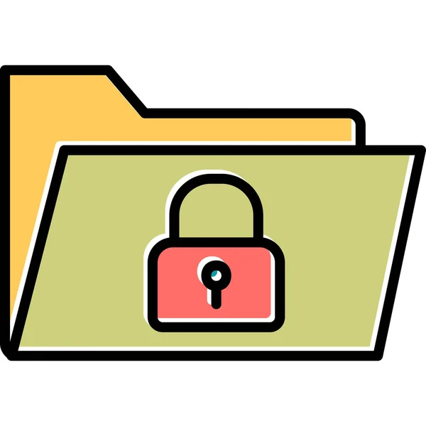 Vector Illustration Icon Secure Data Browser Window — Stock Vector