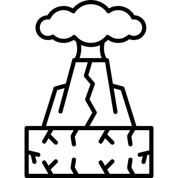 火山のWebアイコン 簡単なイラスト — ストックベクタ