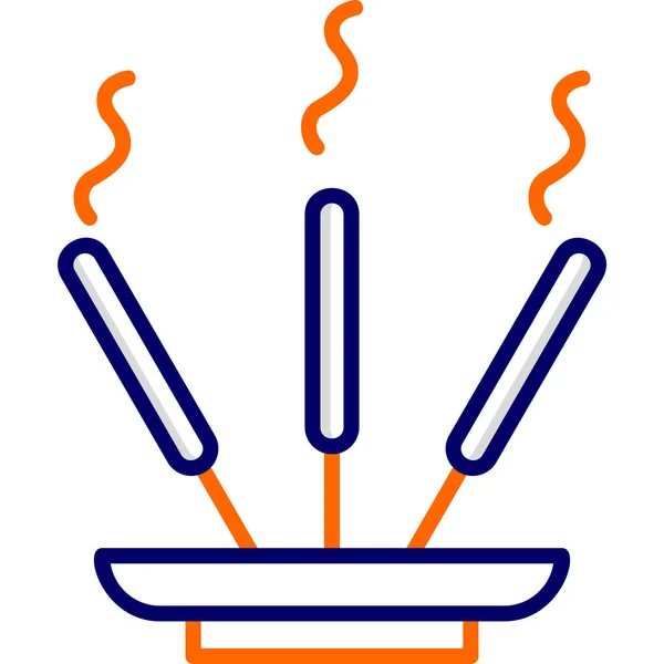 Incense Stick Веб Иконка Простая Иллюстрация — стоковый вектор