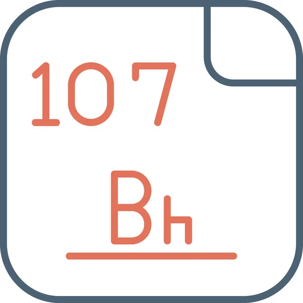 Bohrium Χημικό Στοιχείο Web Απλή Απεικόνιση — Διανυσματικό Αρχείο