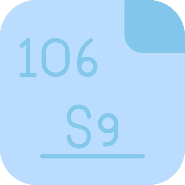 Seaborgium Radioaktív Szintetikus Kémiai Elem Szimbólummal 106 Atomszámmal Amerikai Nukleáris — Stock Vector