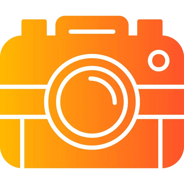 Professionelle Digitale Fotokamera Ikone Der Illustration — Stockvektor