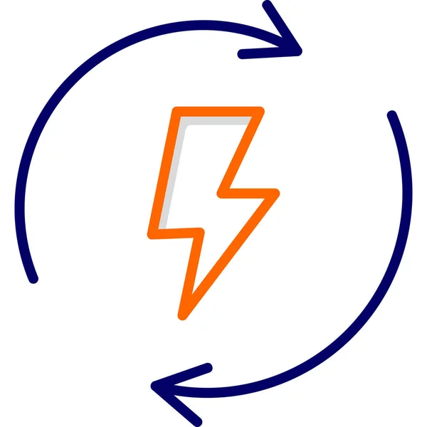 Illustrazione Delle Energie Rinnovabili Icona Moderna — Vettoriale Stock