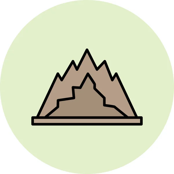 Montagne Icône Web Illustration Simple — Image vectorielle