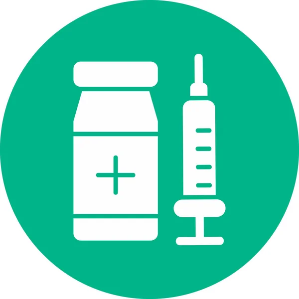 Vaccinazione Icona Web Semplice Illustrazione — Vettoriale Stock