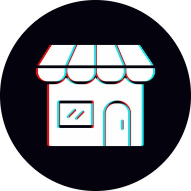 Dükkan. Web simgesi basit illüstrasyon