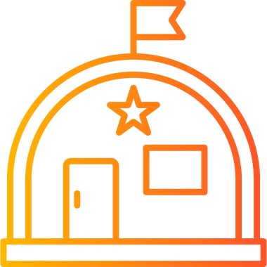 Bir depo simgesinin vektör illüstrasyonu