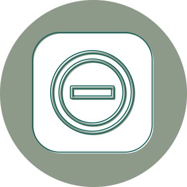 vector illustration of No Entry sign 