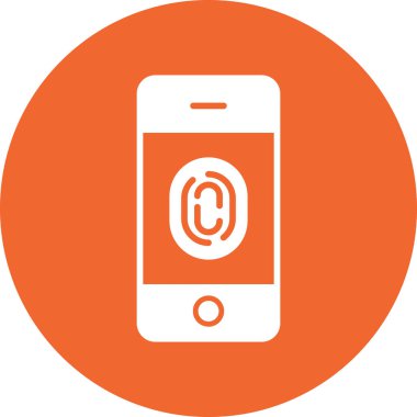 Parmak izi simgesinin vektör illüstrasyonu