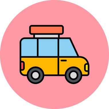 Araba modern simgesi, vektör illüstrasyonu