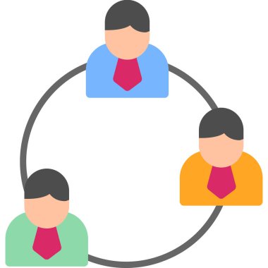 Abstract vector illustration of team work