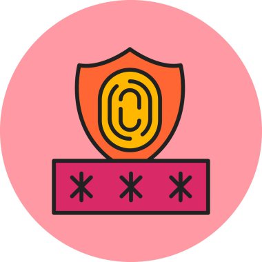 Parmak izi simgesinin vektör illüstrasyonu