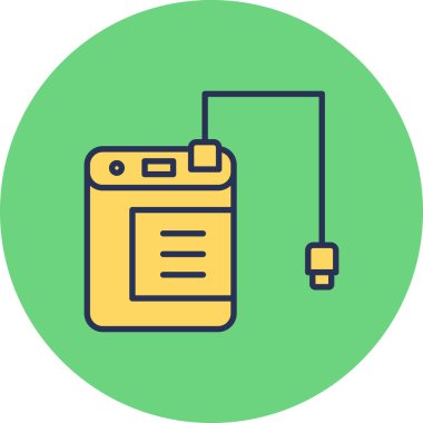 Vektör illüstrasyonu, Harici Disk simgesi ögesi arkaplanı