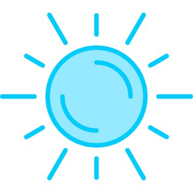 Güneş simgesinin vektör illüstrasyonu 