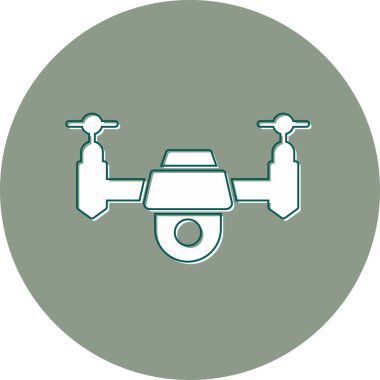Drone simgesi, vektör illüstrasyonu basit tasarım