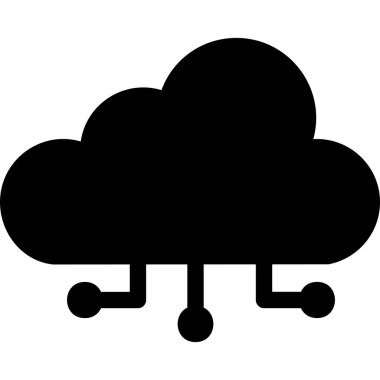 vector cloud technology icon illustration