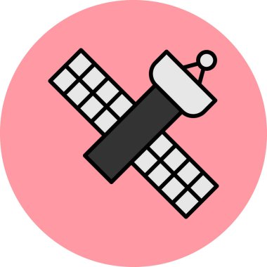 uydu simgesi vektör illüstrasyonu