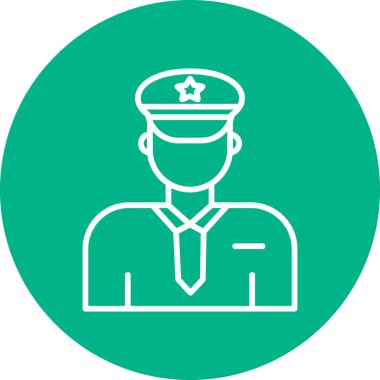 Police web icon. simple illustration