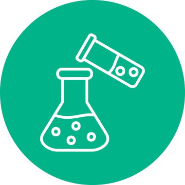 Kimya şişesi. Web simgesi basit tasarım 