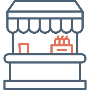 Dükkan. Web simgesi basit illüstrasyon