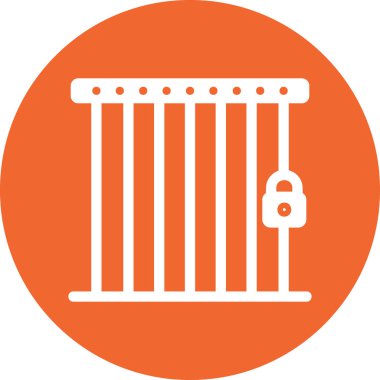 Hapishane simgesi vektör illüstrasyonu