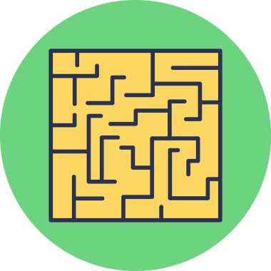 soyut labirent, basit web illüstrasyonu