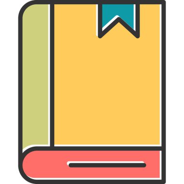 Kitap. Web simgesi basit illüstrasyon