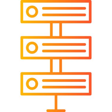 Sunucu. Web simgesi basit illüstrasyon