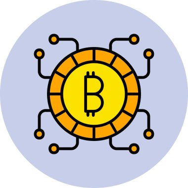 bitcoin. Web simgesi basit illüstrasyon