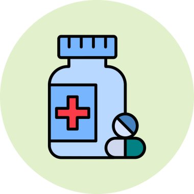 İlaç simgesi vektör illüstrasyonu