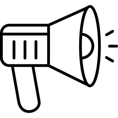 Megafon ikonu vektör illüstrasyonu