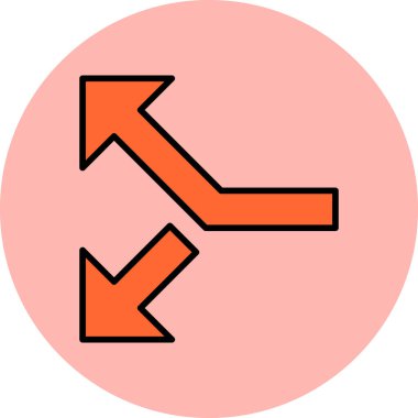 Yol web simgesini böl basit tasarım