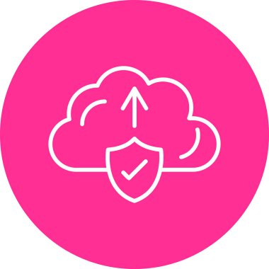 vector cloud technology icon illustration