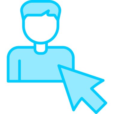 Seçili kişi simgesi vektör illüstrasyonu