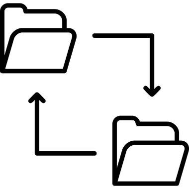 dosyalar xchange simge vektör çizimi