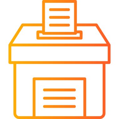 Bir kutu simgesinin vektör illüstrasyonu