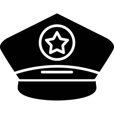 Police web icon. simple illustration