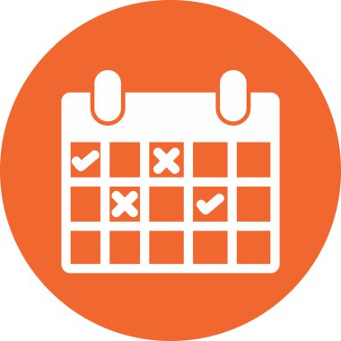 Takvim simgesi, vektör illüstrasyonu basit tasarım