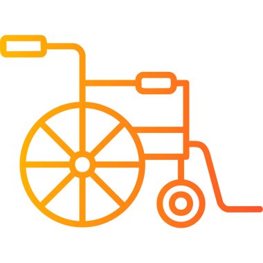 Tekerlekli sandalye simgesinin vektör çizimi